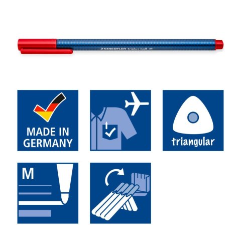Długopis triplus ball M 4 kol. w etui Staedtler