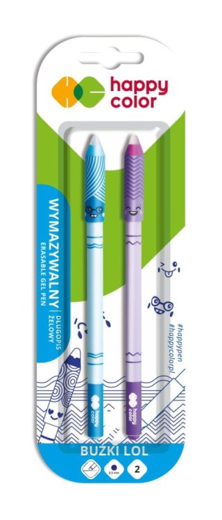 Długopis wymazywalny Buźki LOL 0.5mm niebieski 2 szt. na blistrze