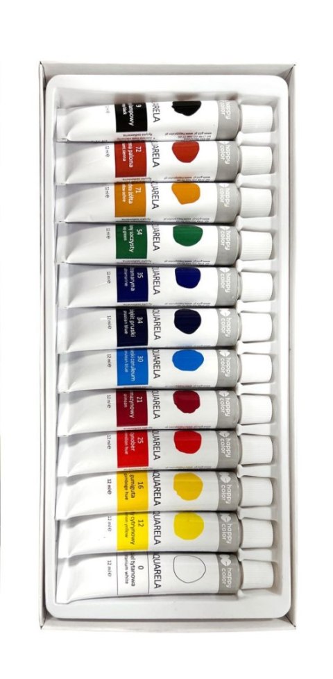 Farba akwarelowa STUDIO zestaw 12 kolorów x 12 ml Farba akwarelowa STUDIO zestaw 12 kolorów x 12 ml