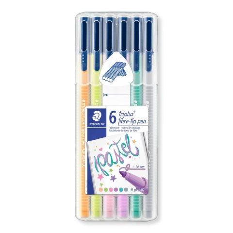 Flamaster triplus 1 mm 6 szt. w etui kolory pastelowe Staedtler Flamaster triplus 1 mm 6 szt. w etui kolory pastelowe Staedtler