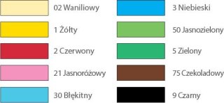 Karton kolorowy MIX 270g B1 20 ark 10 kolorów
