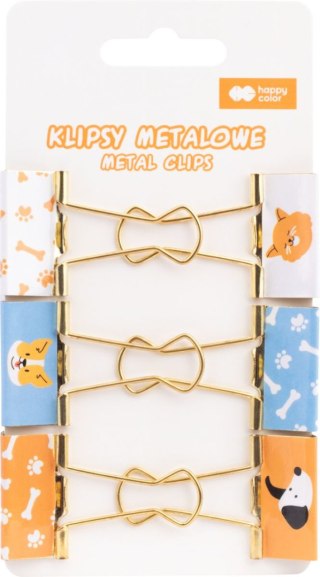 Klipsy metalowe Zestaw CAT&DOG 6 szt