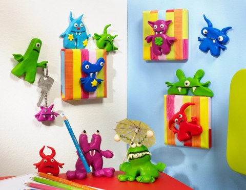 Kostka FIMO Kids 42g biały brokatowy masa termoutwardzalna Staedtler