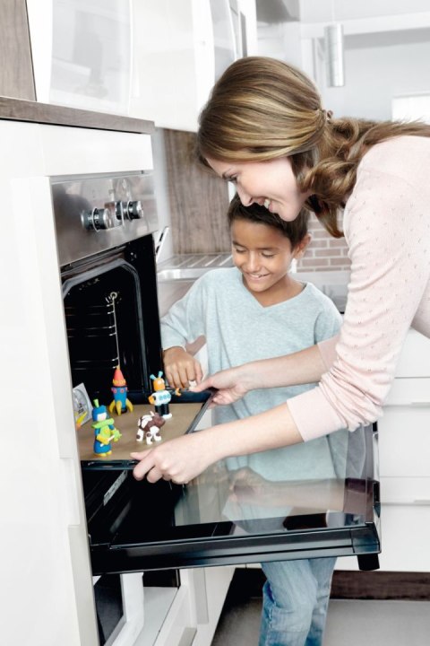 Kostka FIMO Kids 42g biały brokatowy masa termoutwardzalna Staedtler