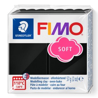 Kostka FIMO soft 57g czarny masa termoutwardzalna Staedtler