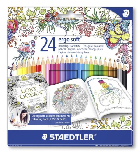 Kredki Ergosoft kolekcja Johanna Basford 24 kolory w opakowaniu Staedtler Kredki Ergosoft kolekcja Johanna Basford 24 kolory w opakowaniu Staedtler