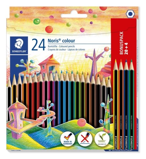 Kredki Noris colour sześciokątne 24 kol. (20+4 gratis) Staedtler Kredki Noris colour sześciokątne 24 kol. (20+4 gratis) Staedtler