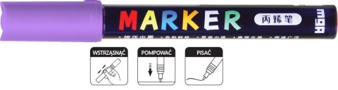 Marker akrylowy 1-2 mm jasnofioletowy MG Marker akrylowy 1-2 mm jasnofioletowy MG