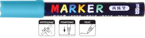 Marker akrylowy 1-2 mm niebieski wodny MG Marker akrylowy 1-2 mm niebieski wodny MG