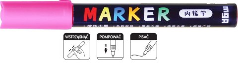 Marker akrylowy 1-2 mm różowy MG Marker akrylowy 1-2 mm różowy MG