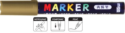 Marker akrylowy 1-2 mm złoty MG Marker akrylowy 1-2 mm złoty MG