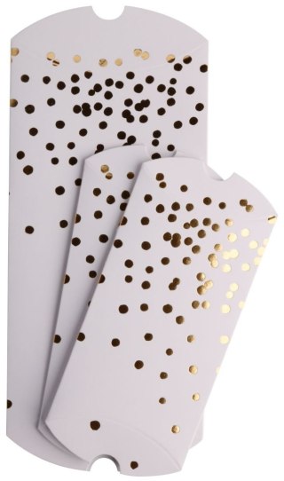 Pudełka na prezenty Golden Dots zestaw 3 szt 21x10cm 2szt 15x8cm