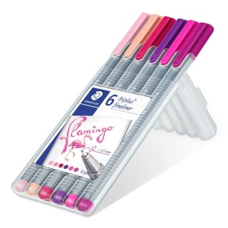 Cienkopis triplus 0.3 mm kolory flamingo 6 szt. w etui Staedtler