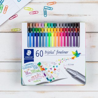 Cienkopis triplus trójkątny 0.3 mm 60 kol Staedtler