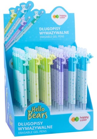 Display Długopis wymazywalny Hello Bears automatyczny 0.5mm niebieski 36sz
