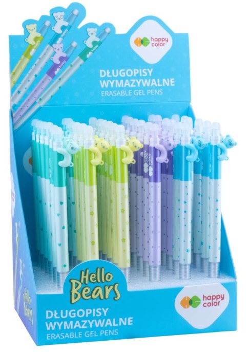 Display Długopis wymazywalny Hello Bears automatyczny 0.5mm niebieski 36sz