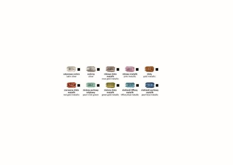 Farba akrylowa zestaw 10 kolorów x 12 ml metaliczne Farba akrylowa zestaw 10 kolorów x 12 ml metaliczne