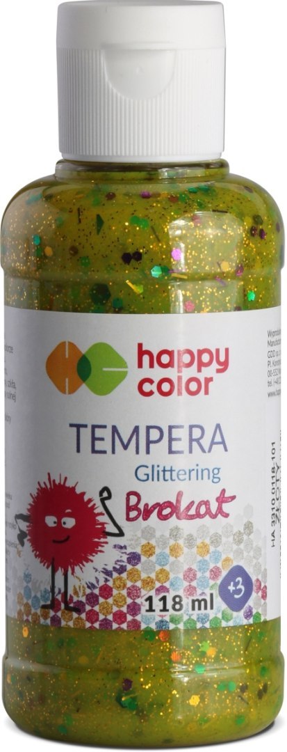 Farba tempera brokatowa 118ml złoty Farba tempera brokatowa 118ml złoty