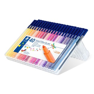 Flamastry triplus 40 kol. w etui Staedtler