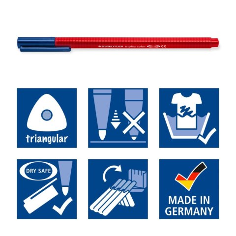 Flamastry triplus 6 kol. NEON w etui Staedtler