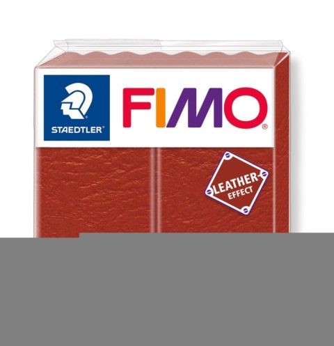 Kostka FIMO leather effect 57g rdzawy masa termoutwardzalna Staedtler