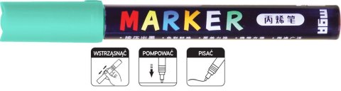 Marker akrylowy 1-2 mm jasnozielony MG Marker akrylowy 1-2 mm jasnozielony MG