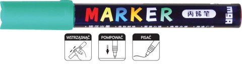 Marker akrylowy 1-2 mm zielony niebieskawy MG Marker akrylowy 1-2 mm zielony niebieskawy MG
