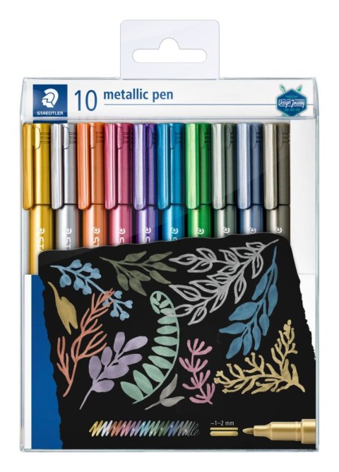 Marker metaliczny okrągła końcówka M miks 10 kol. w opak Staedtler Marker metaliczny okrągła końcówka M miks 10 kol. w opak Staedtler
