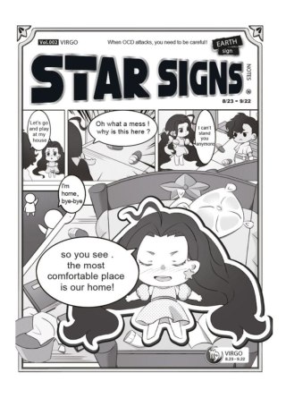 Notatnik B5 w kratkę Manga 12 konstelacji 72 kartki plastikowa okładka MG