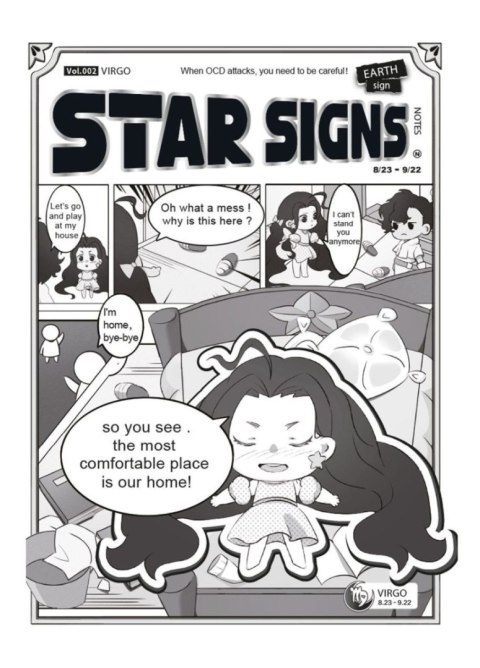 Notatnik B5 w kratkę Manga 12 konstelacji 72 kartki plastikowa okładka MG