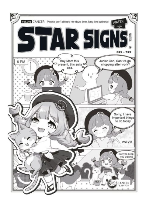 Notatnik B5 w kratkę Manga 12 konstelacji 72 kartki plastikowa okładka MG