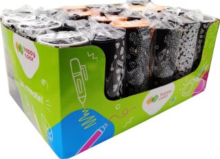 Piórnik saszetka tuba z 1 zamkiem JUST display mix modeli 24szt