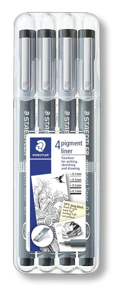 Pisak z atramentem pigmentowym zestaw 4 szt. (0.1 0.3 0.5 0.7mm) Staedtler Pisak z atramentem pigmentowym zestaw 4 szt. (0.1 0.3 0.5 0.7mm) Staedtler