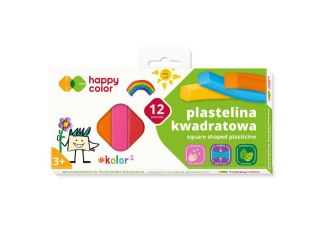 Plastelina szkolna kwadratowa 12 kolorów