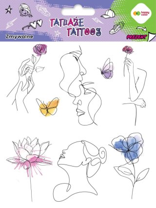 Tatuaże zmywalne LINEART+AQUARELLA rozm. 150x200 mm
