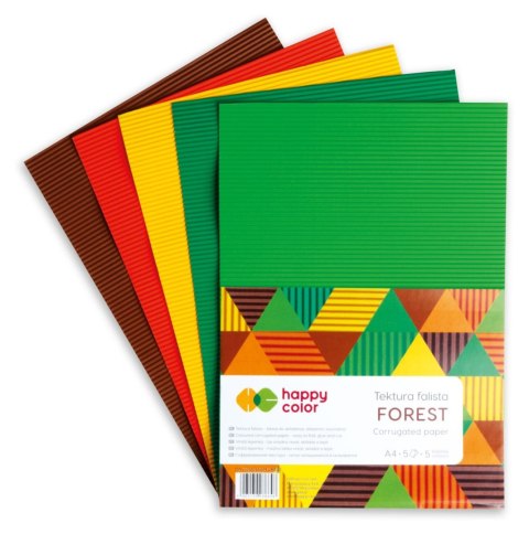 Tektura falista FOREST A4 5 ark 5 kolorów Tektura falista FOREST A4 5 ark 5 kolorów