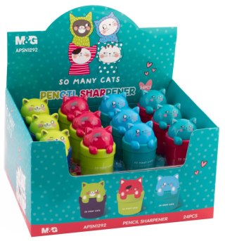 Temperówka pojedyncza z pojemnikiem So Many Cats MG