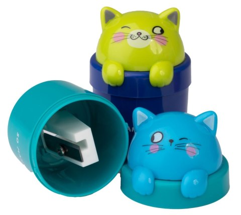 Temperówka pojedyncza z pojemnikiem So Many Cats MG