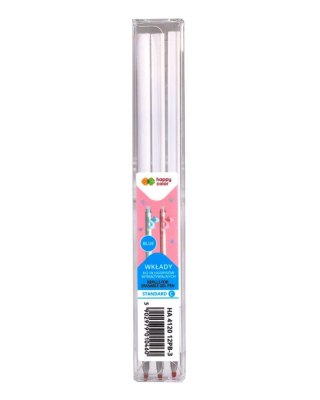 Wkłady do długopisu wymazywalnego Stand. C 0.5mm niebieski 3szt. w etui