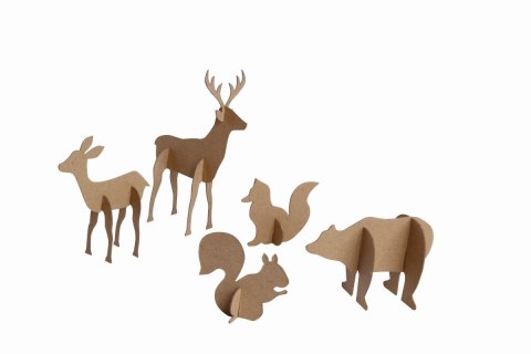 Zestaw kształtów tekturowych 3D FOREST ANIMALS 5 szt 9-20cm Zestaw kształtów tekturowych 3D FOREST ANIMALS 5 szt 9-20cm