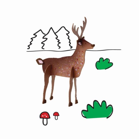 Zestaw kształtów tekturowych 3D FOREST ANIMALS 5 szt 9-20cm Zestaw kształtów tekturowych 3D FOREST ANIMALS 5 szt 9-20cm