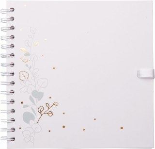 Album na spirali Botanic ze wstążką 20x20cm 30 ark białe 180 g/m2