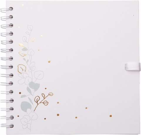 Album na spirali Botanic ze wstążką 20x20cm 30 ark białe 180 g/m2 Album na spirali Botanic ze wstążką 20x20cm 30 ark białe 180 g/m2