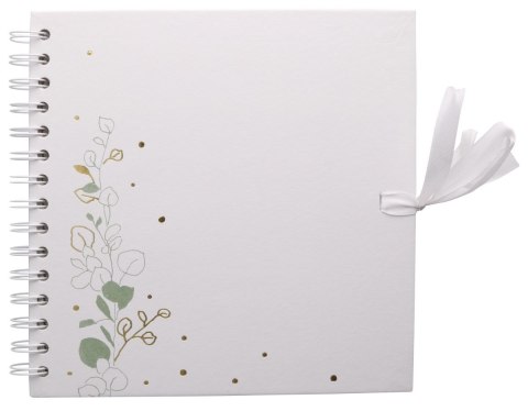 Album na spirali Botanic ze wstążką 20x20cm 30 ark białe 180 g/m2 Album na spirali Botanic ze wstążką 20x20cm 30 ark białe 180 g/m2