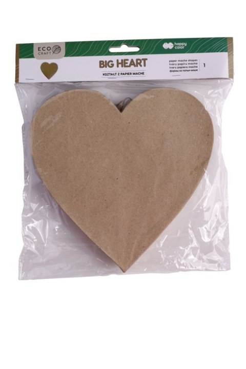 Kształt z papier mache BIG HEART 19x2.5cm Kształt z papier mache BIG HEART 19x2.5cm