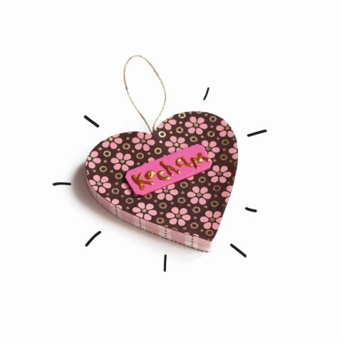Kształt z papier mache BIG HEART 19x2.5cm Kształt z papier mache BIG HEART 19x2.5cm