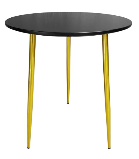 Stół okrągły VINCI BLACK 60 cm GOLD Lugano Stół okrągły VINCI BLACK 60 cm GOLD Lugano