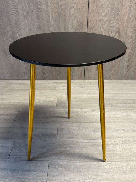 Stół okrągły VINCI BLACK 60 cm GOLD Lugano Stół okrągły VINCI BLACK 60 cm GOLD Lugano