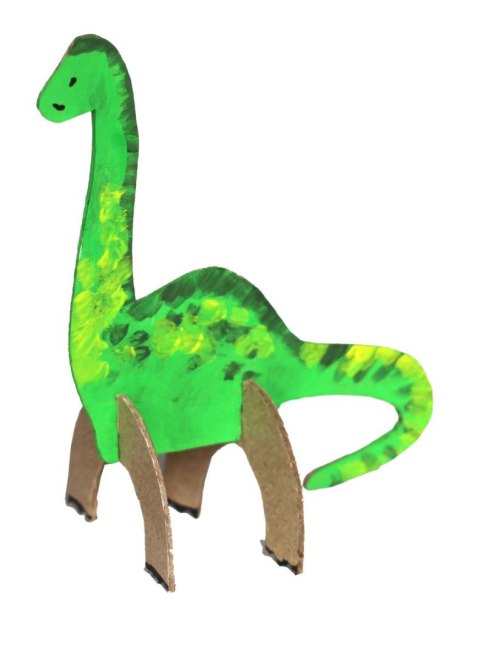 Zestaw kształtów tekturowych 3D DINO 6 szt 15 12 cm