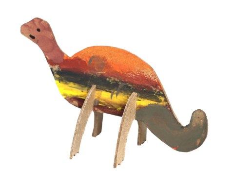 Zestaw kształtów tekturowych 3D DINO 6 szt 15 12 cm